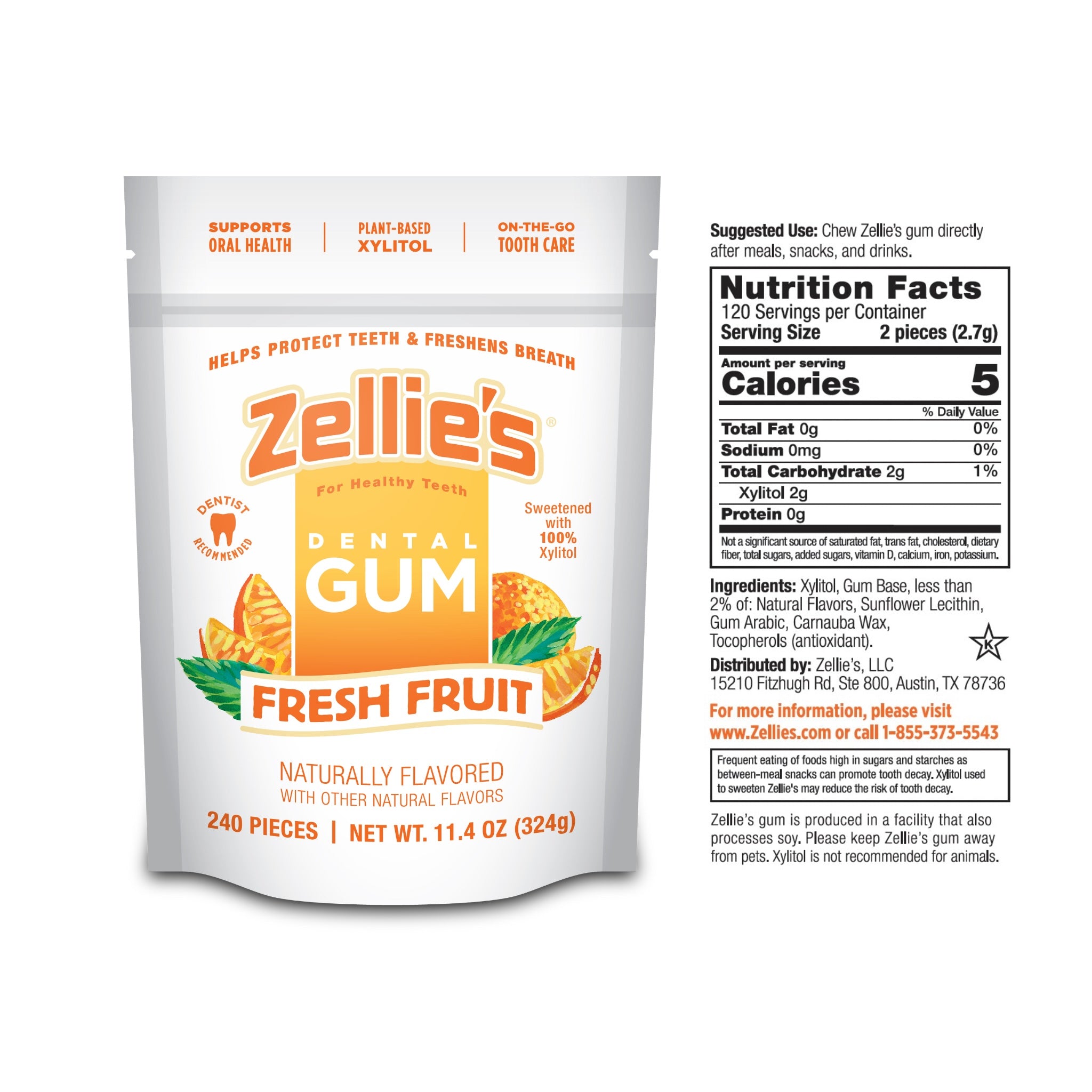FRESH FRUIT Xylitol Dental Gum - Wholesale